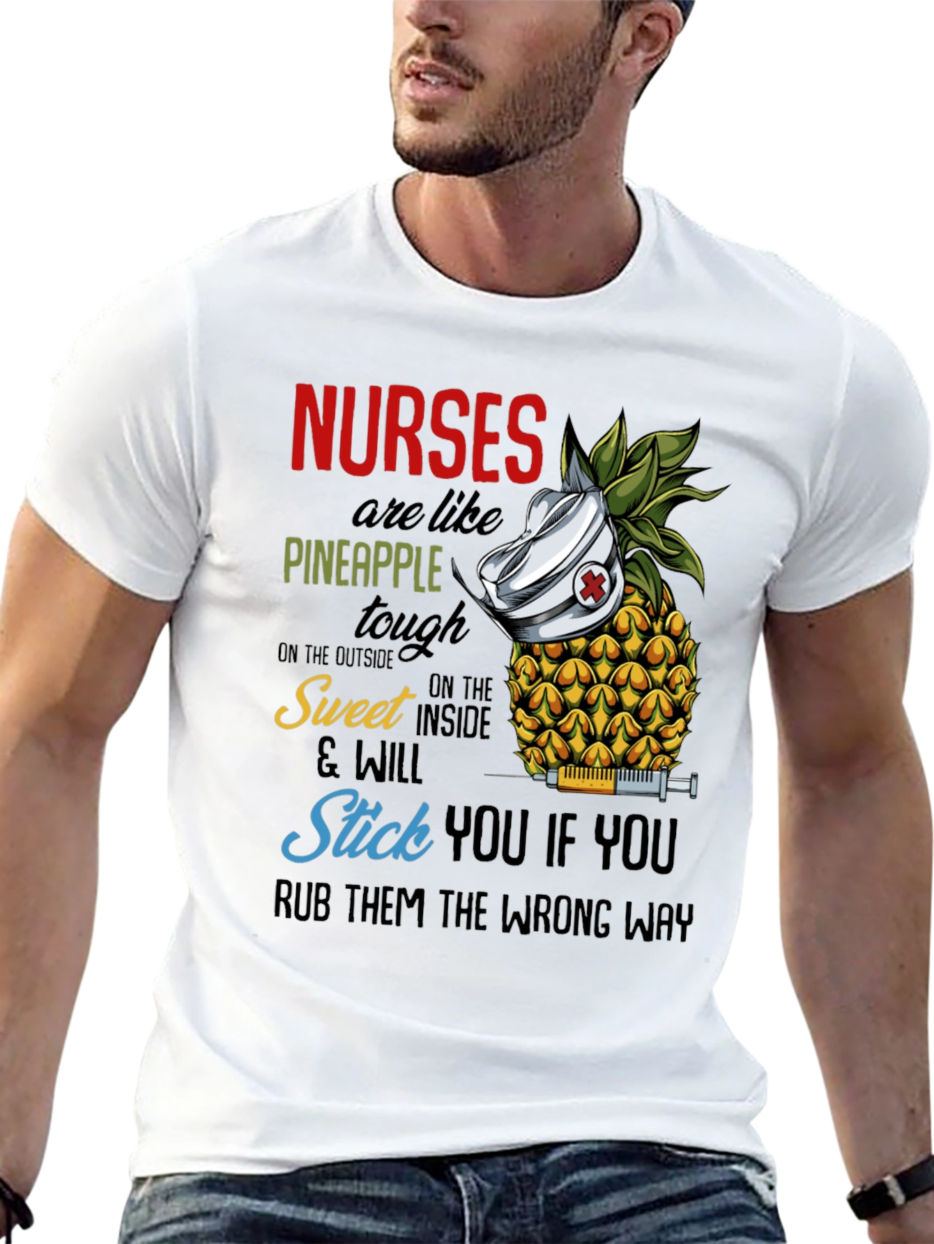 Nurses are Like Pineapple Graphic T-Shirt
