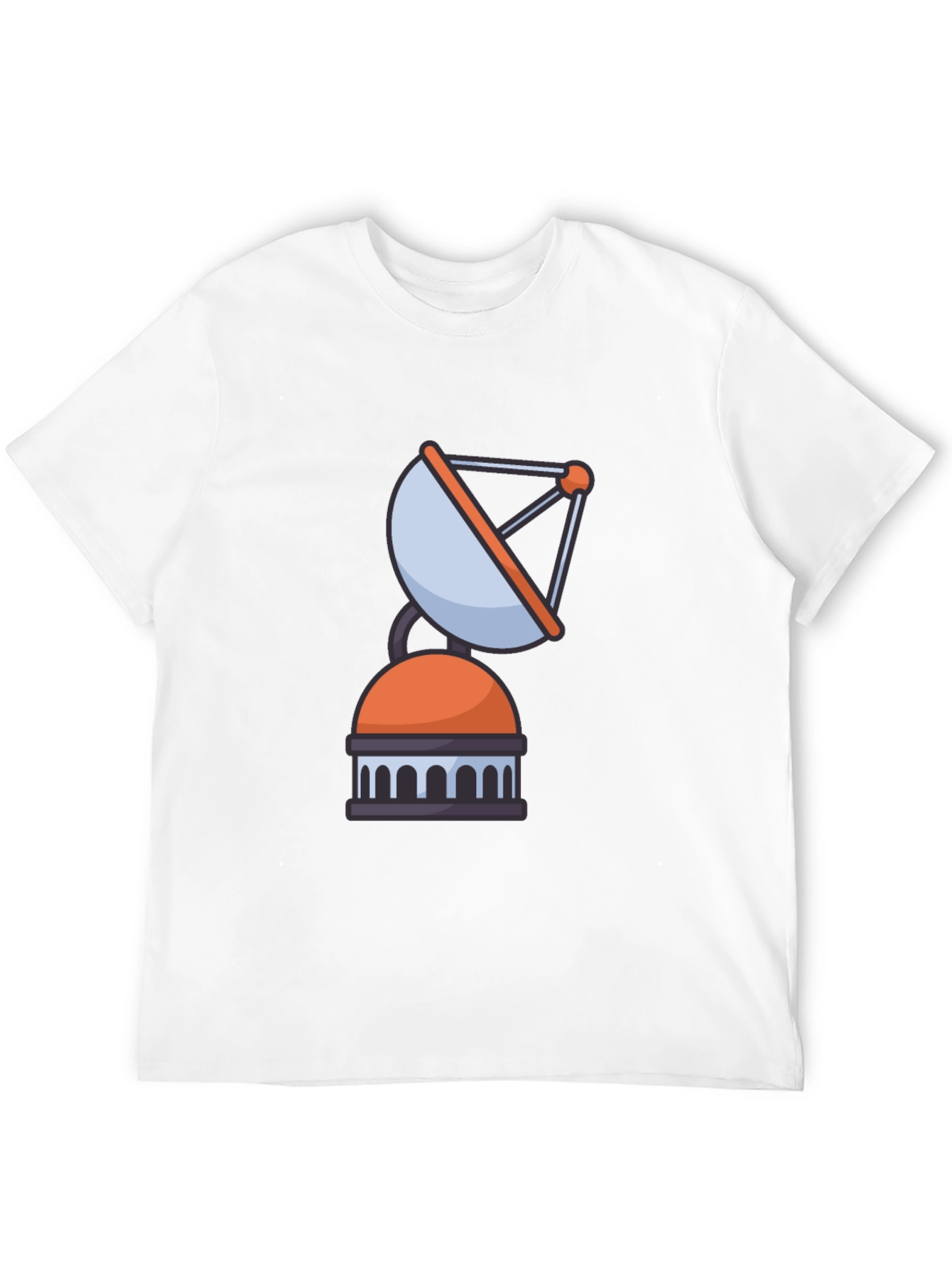 Satellite Graphic Tee - Black Casual Cotton T-Shirt