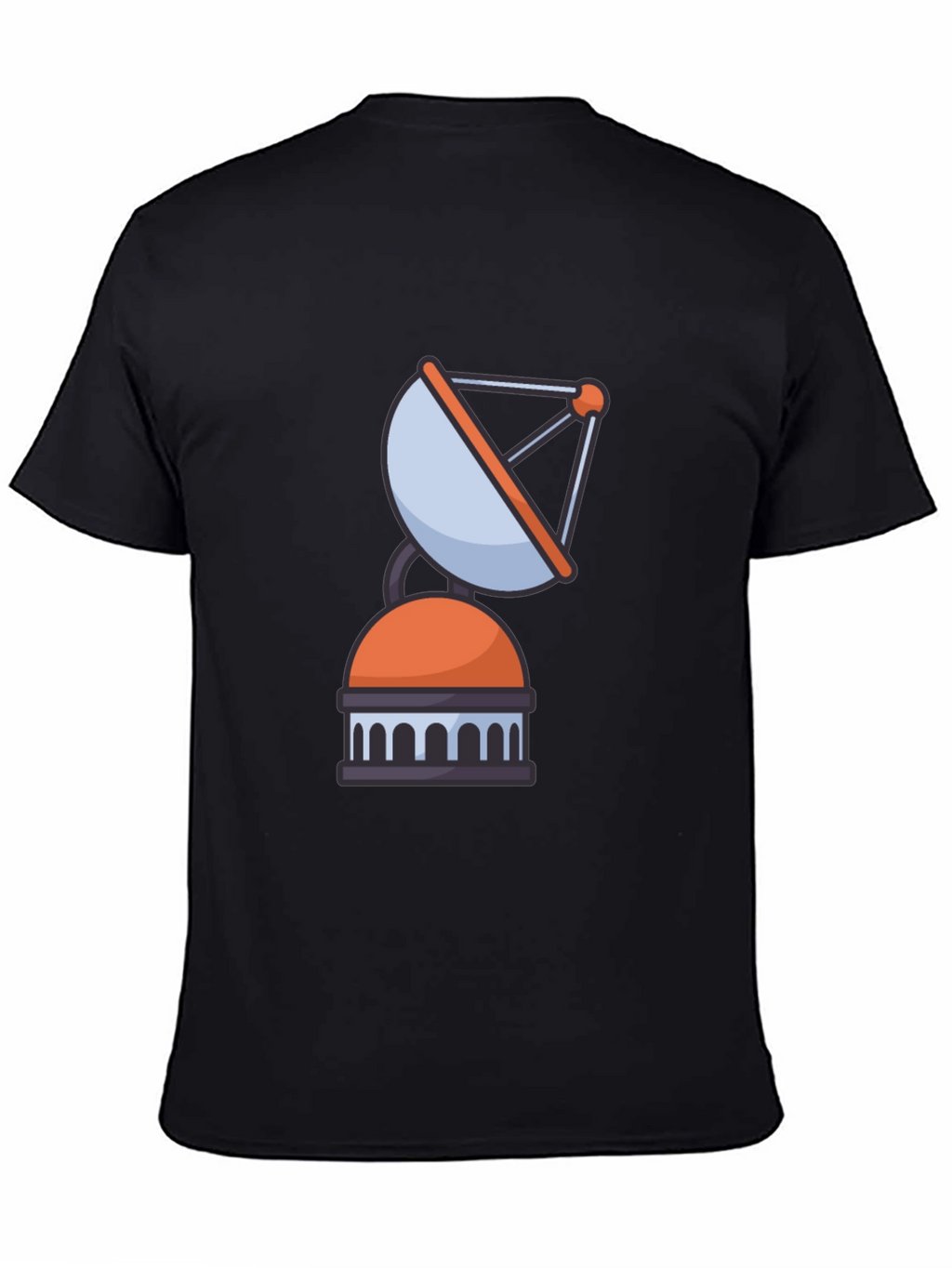 Satellite Graphic Tee - Black Casual Cotton T-Shirt