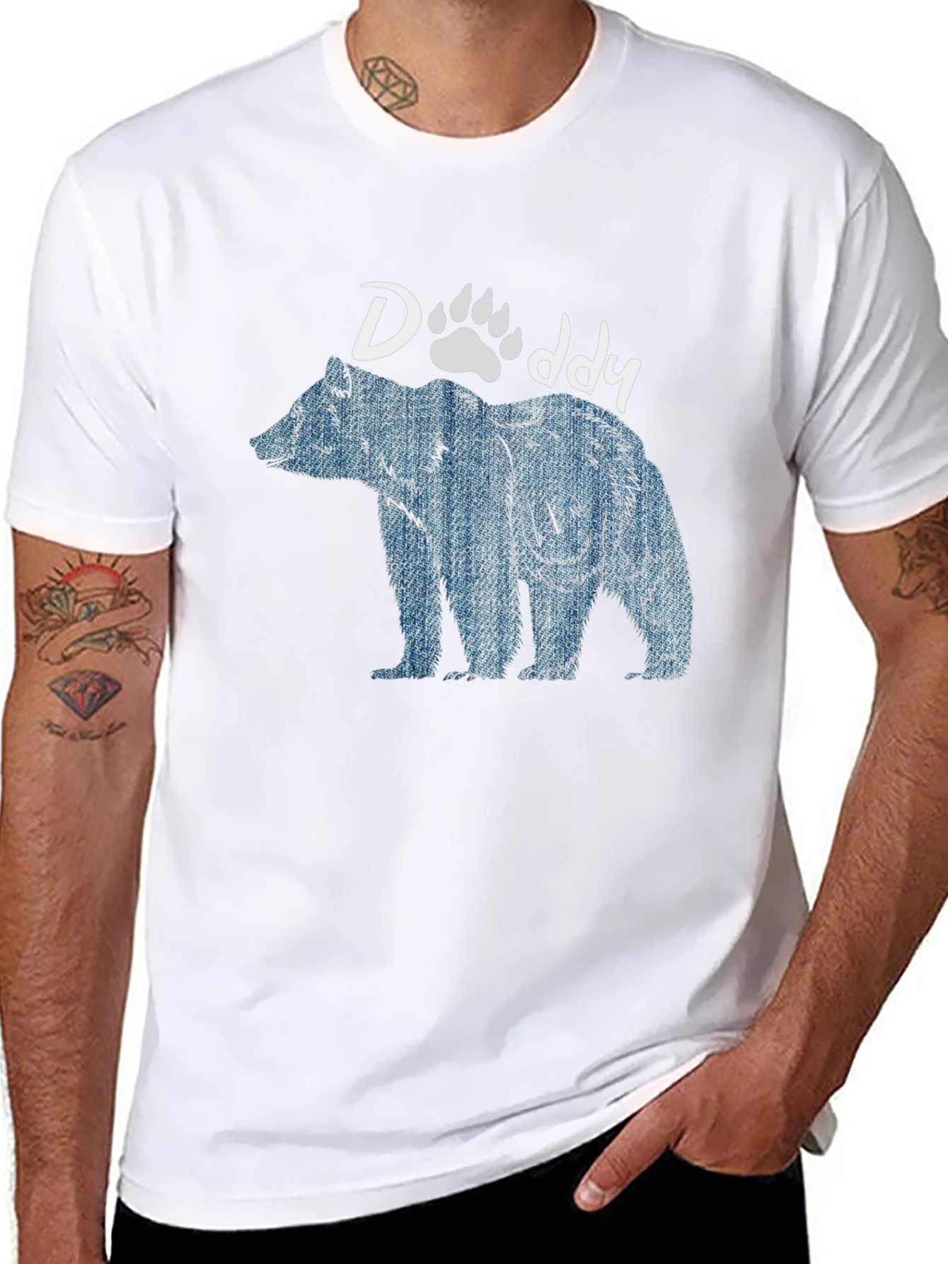 Bear Daddy Graphic T-Shirt - Black