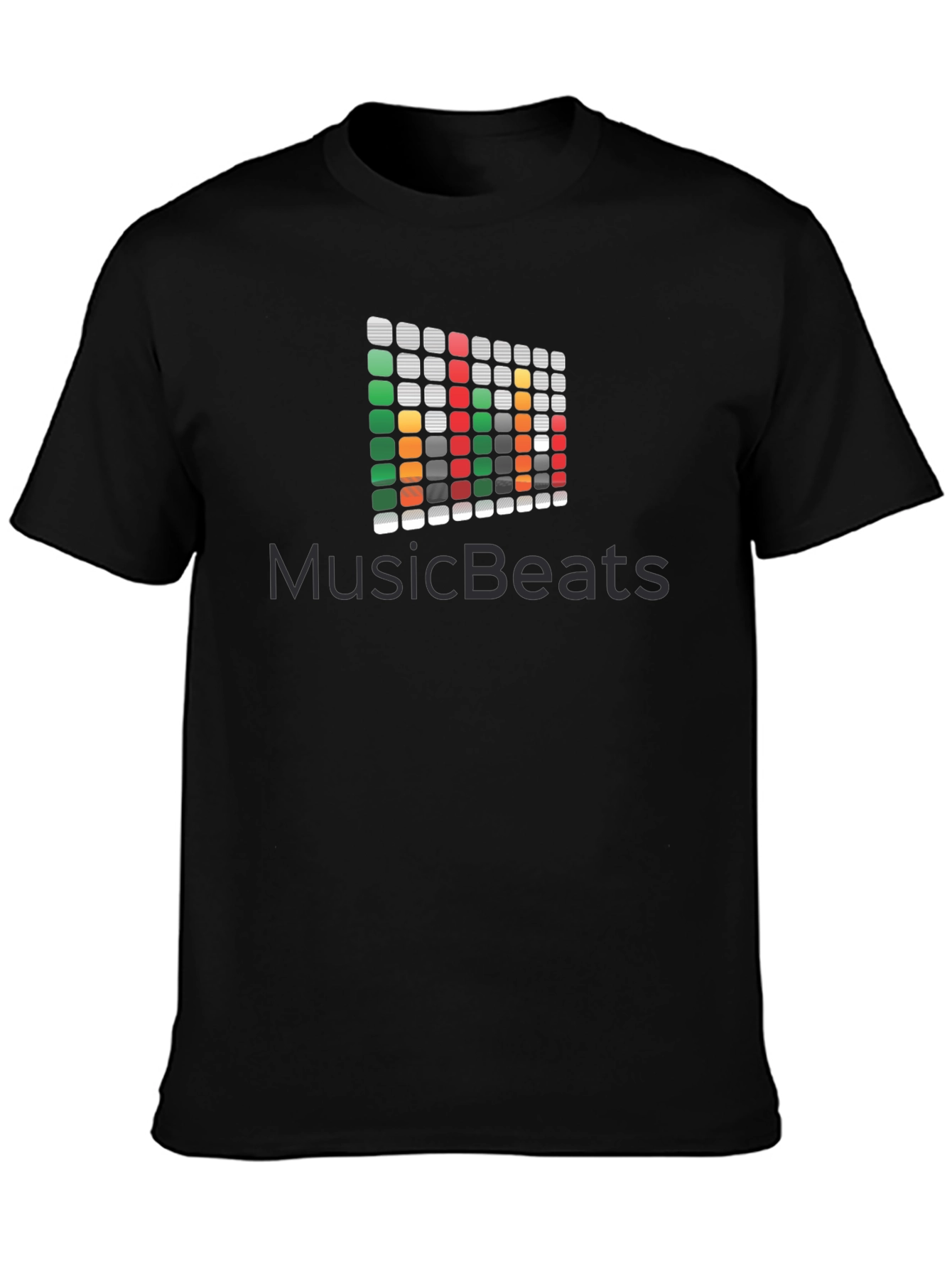Music Beats Graphic Black T-Shirt