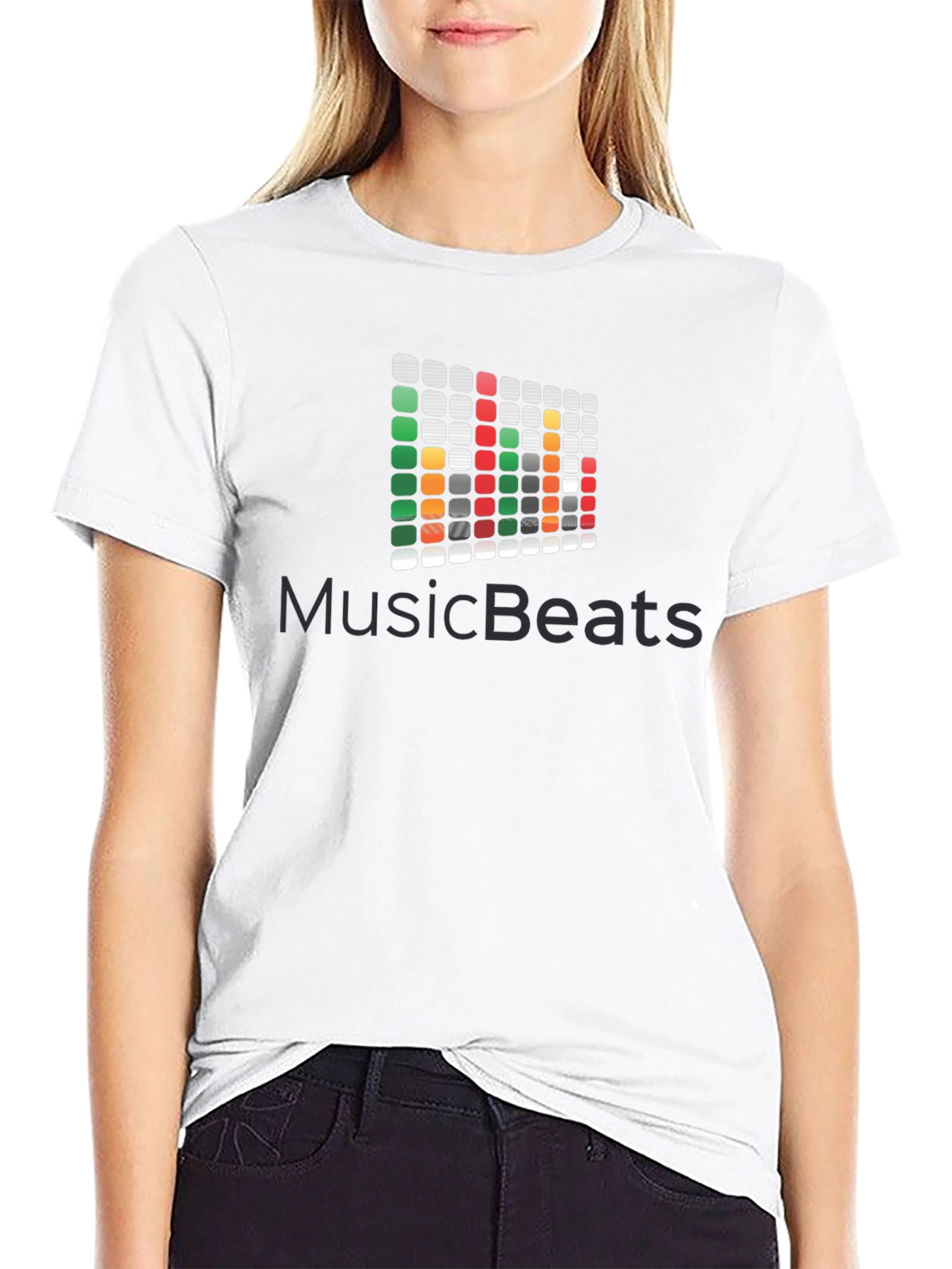 Music Beats Graphic Black T-Shirt