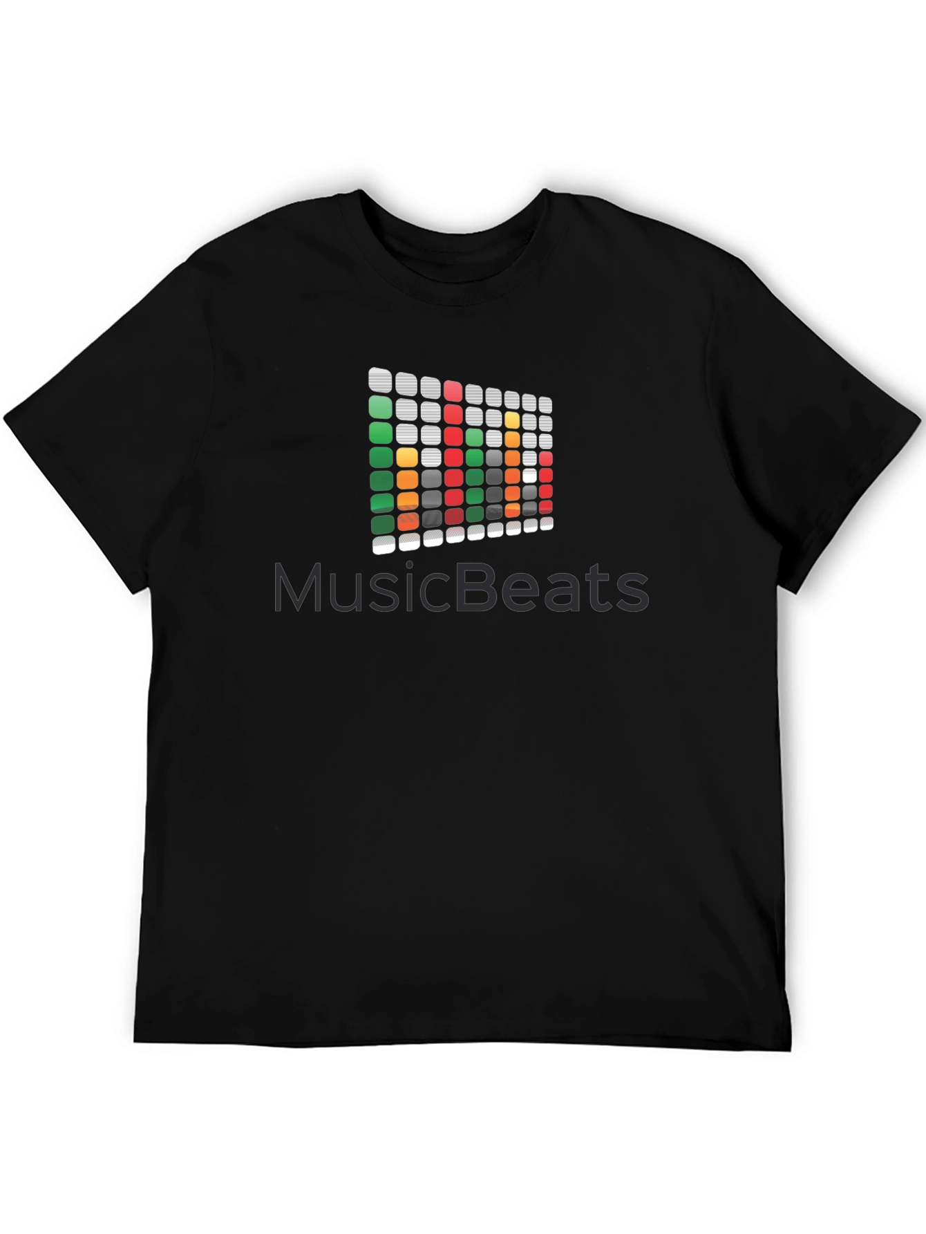 Music Beats Graphic Black T-Shirt