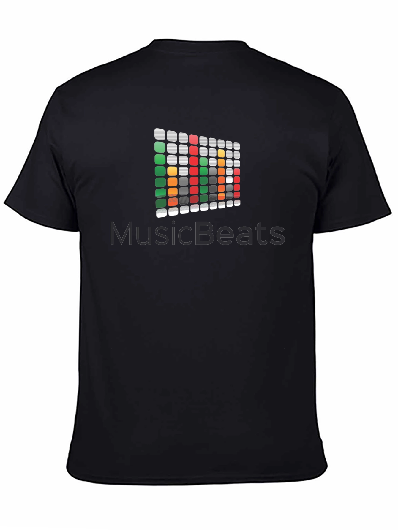 Music Beats Graphic Black T-Shirt