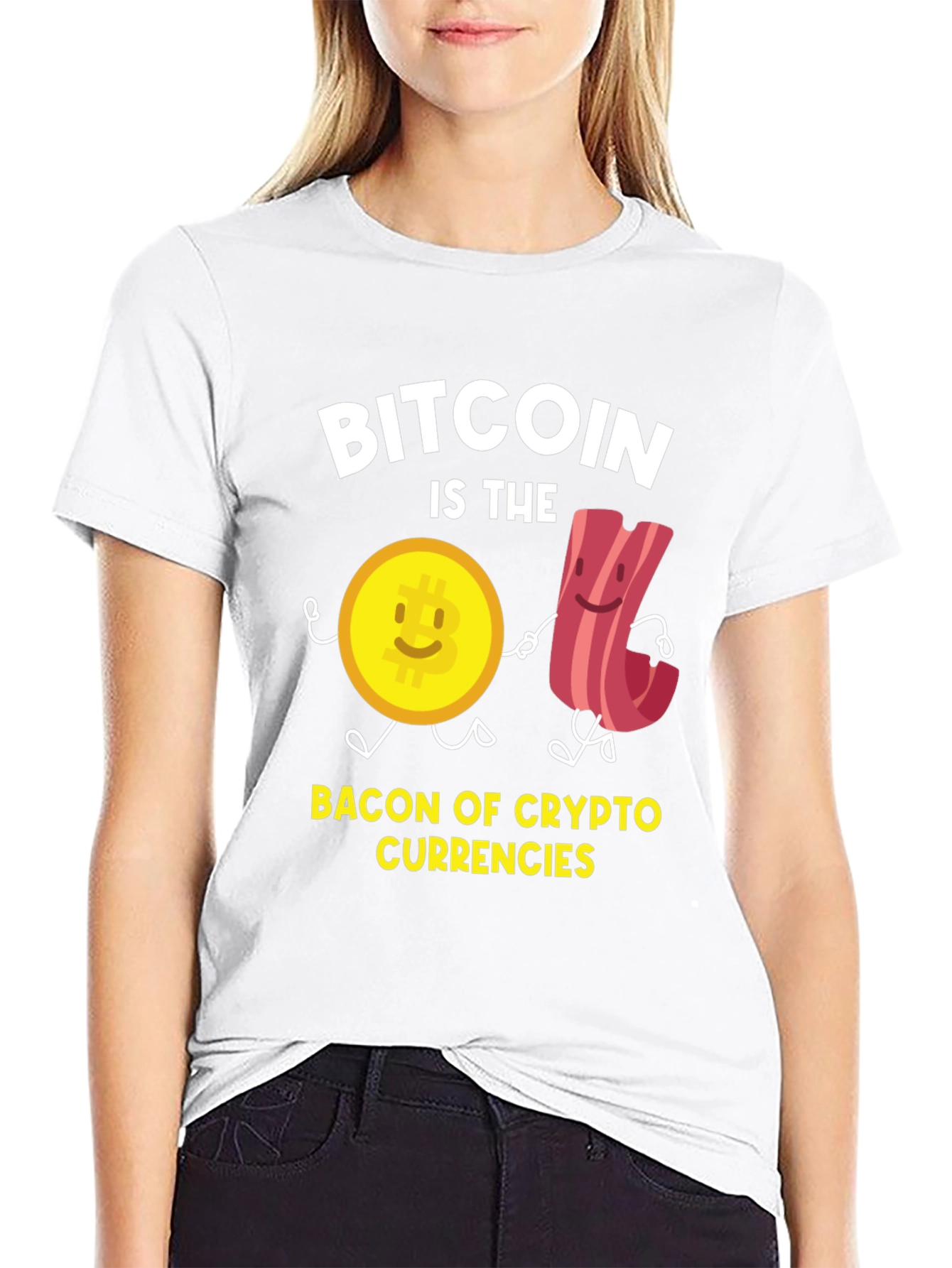 Bitcoin Crypto Currency Bacon T-Shirt