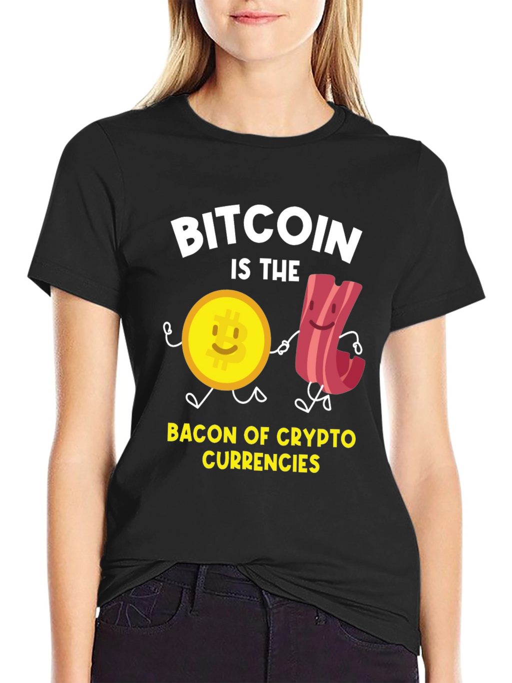 Bitcoin Crypto Currency Bacon T-Shirt