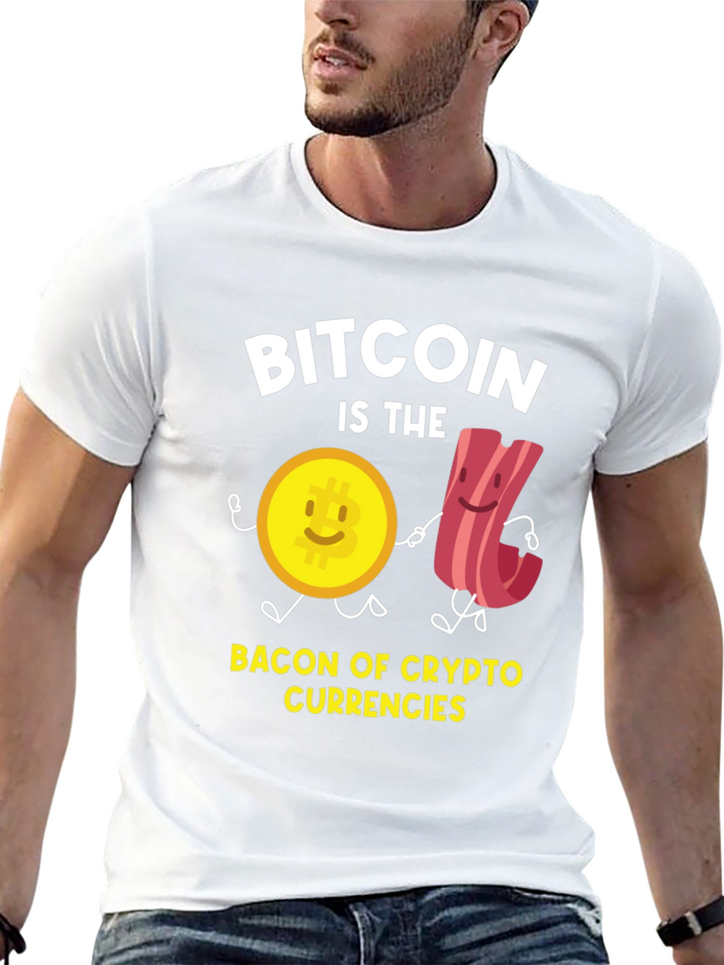 Bitcoin Crypto Currency Bacon T-Shirt