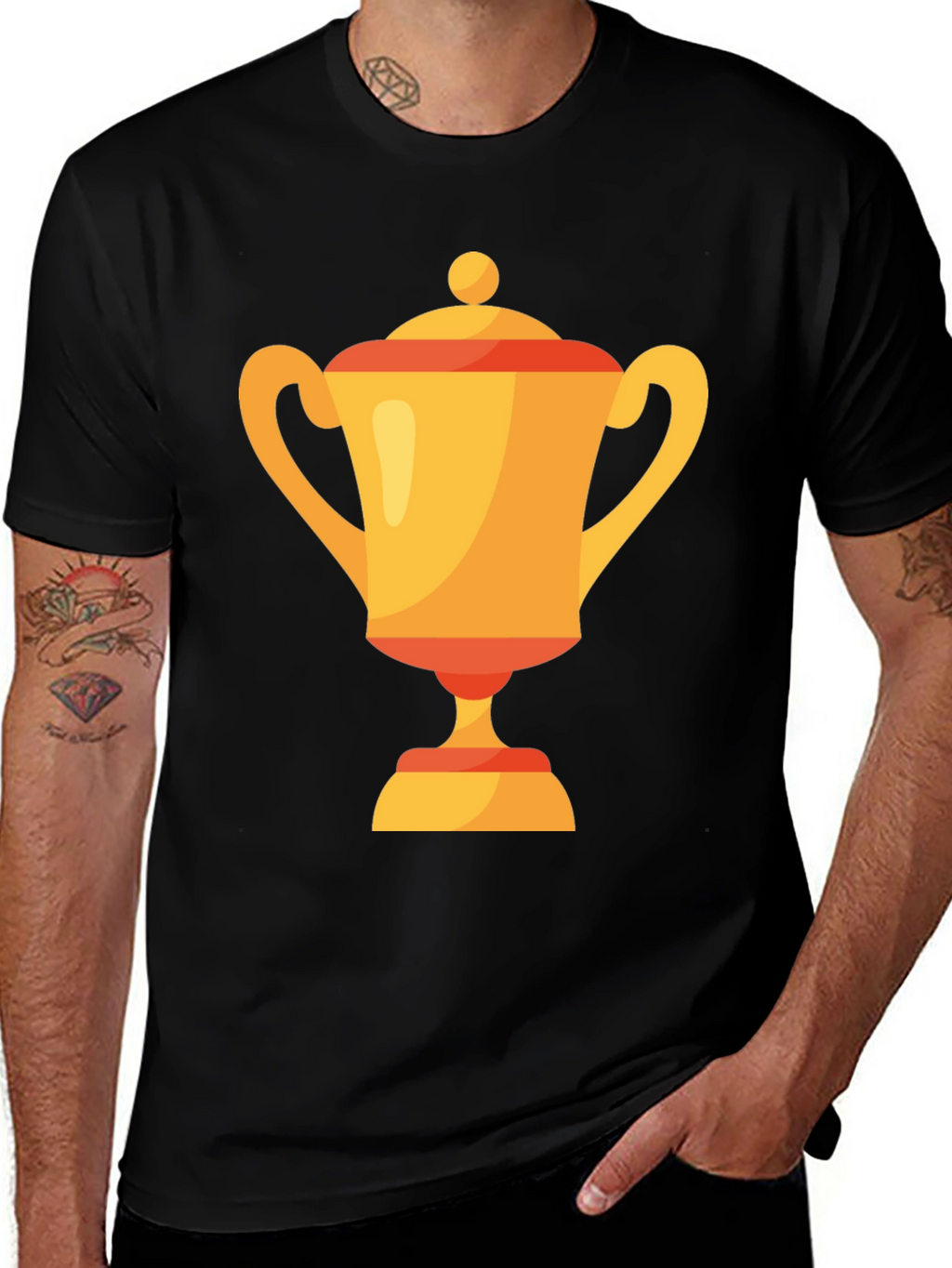 Trophy Graphic Tee - Celebrate Victory in Style!