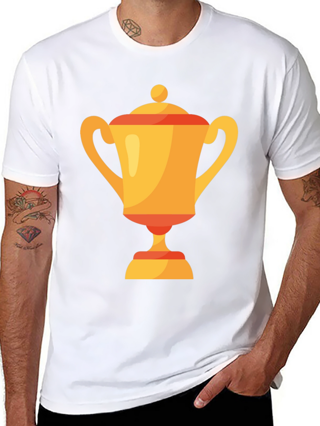 Trophy Graphic Tee - Celebrate Victory in Style!