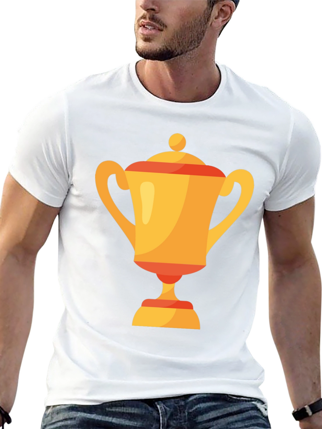 Trophy Graphic Tee - Celebrate Victory in Style!