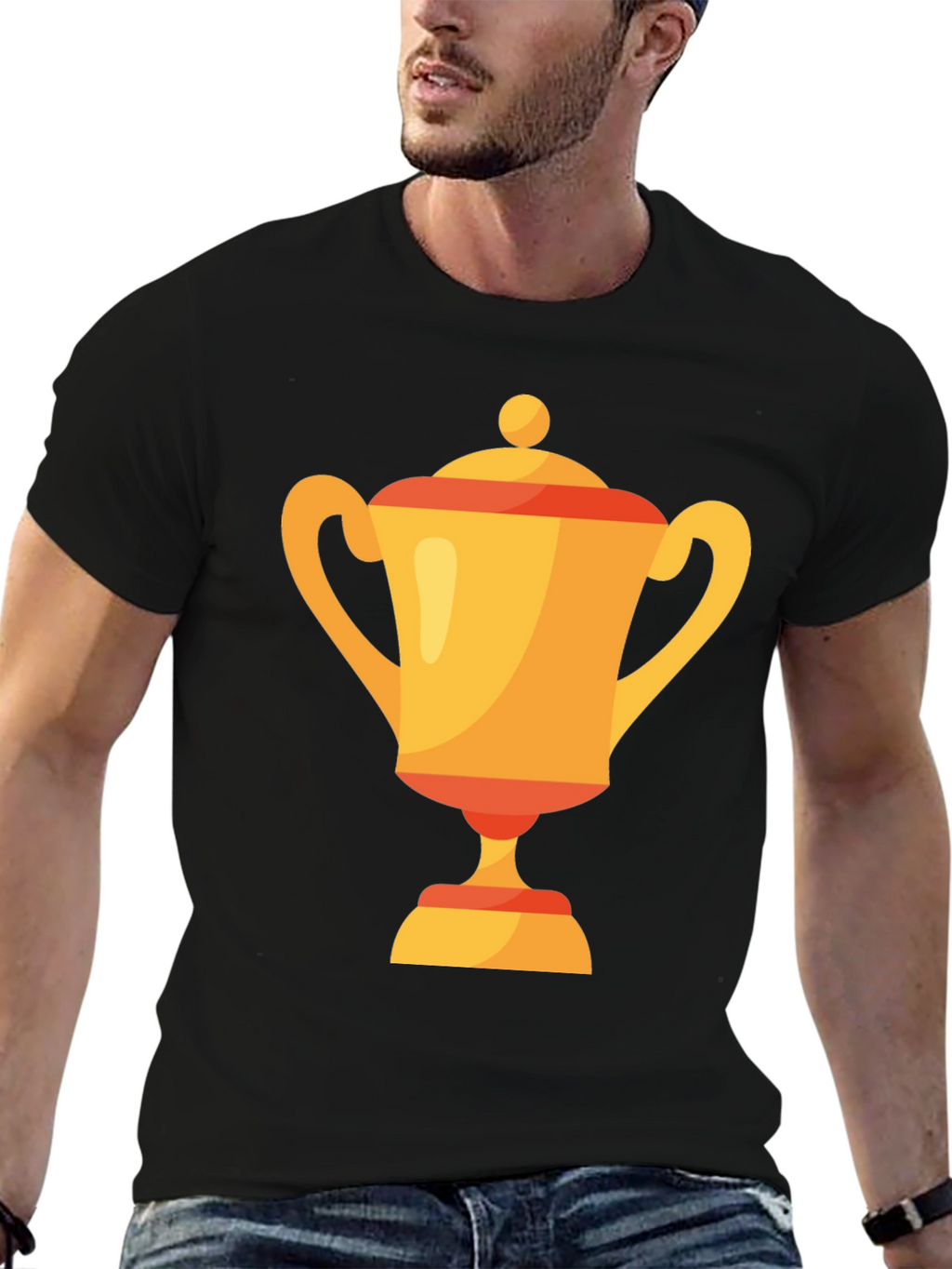 Trophy Graphic Tee - Celebrate Victory in Style!