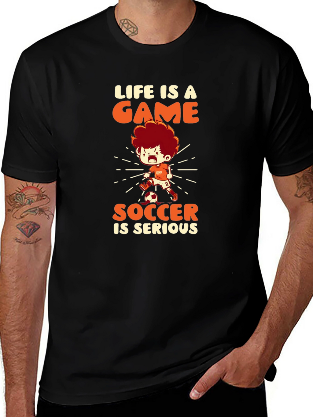 Life is a Game Soccer is Serious T-Shirt