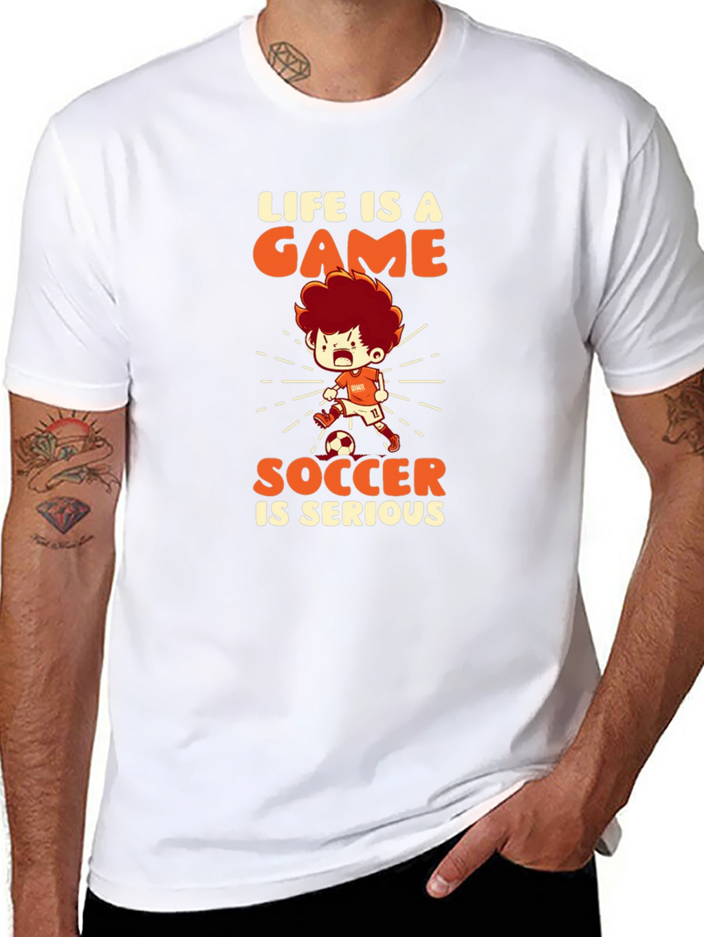 Life is a Game Soccer is Serious T-Shirt
