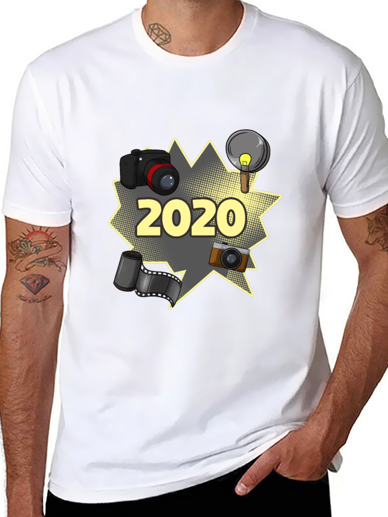 Photographer 2020 T-Shirt - Black Graphic Tee