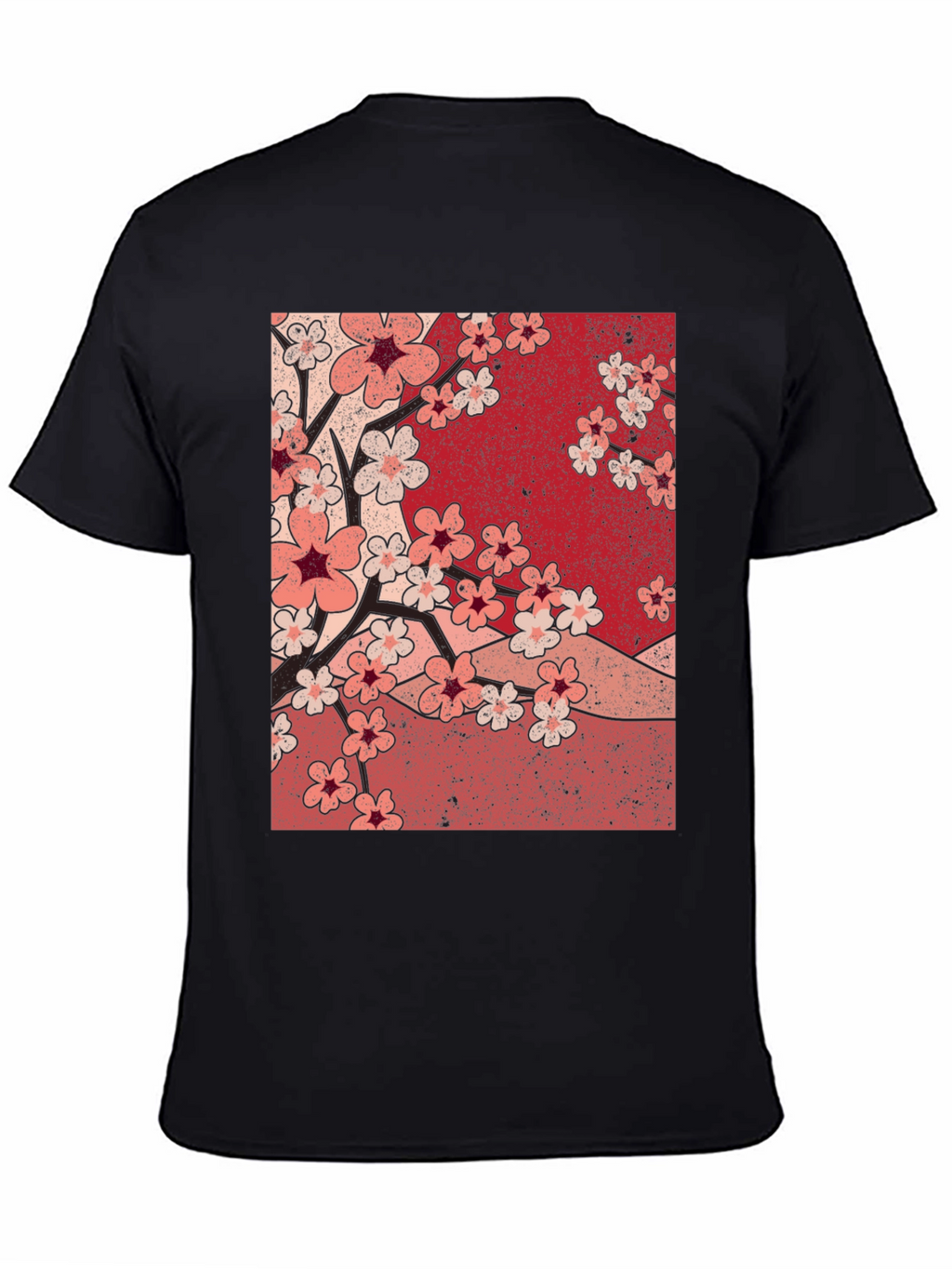 Cherry Blossom Graphic Tee - Black