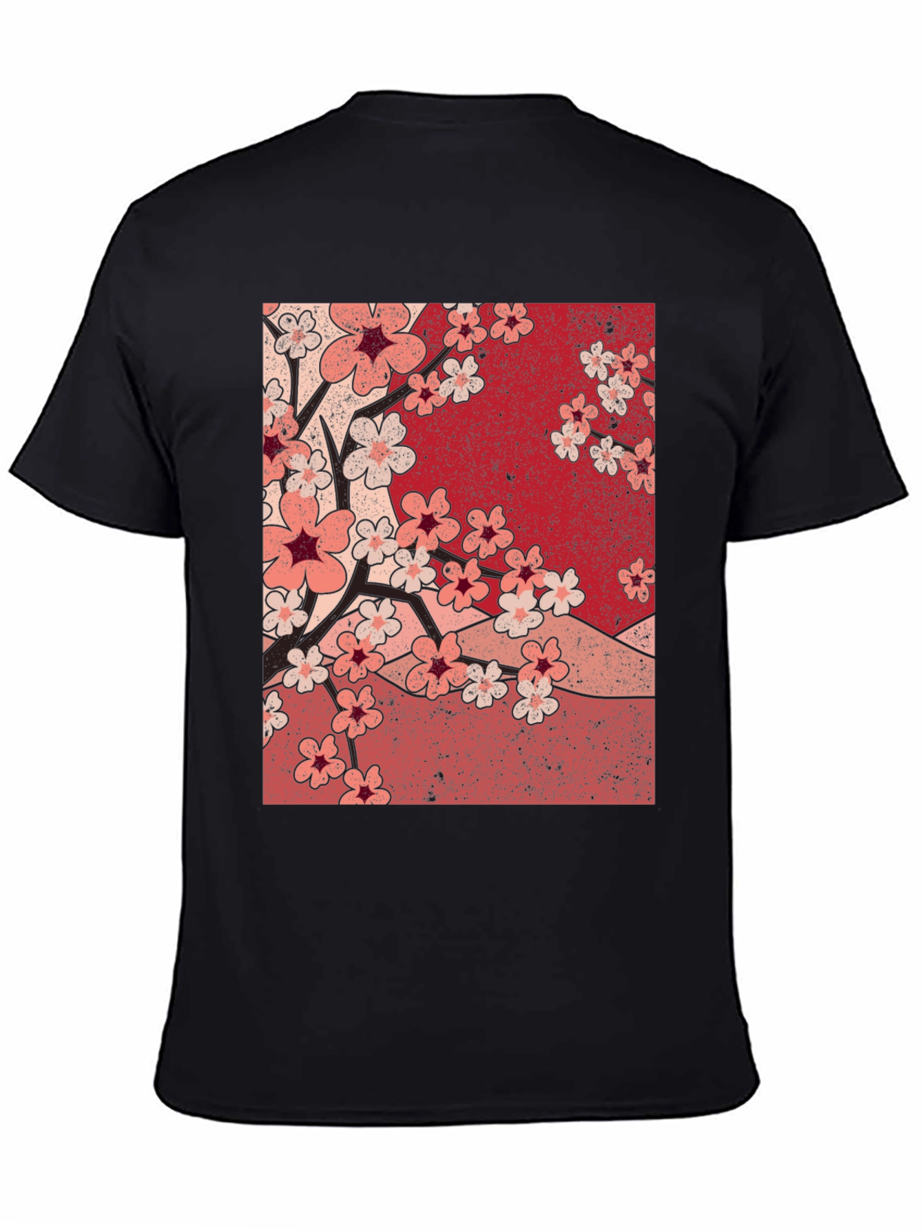 Cherry Blossom Graphic Tee - Black