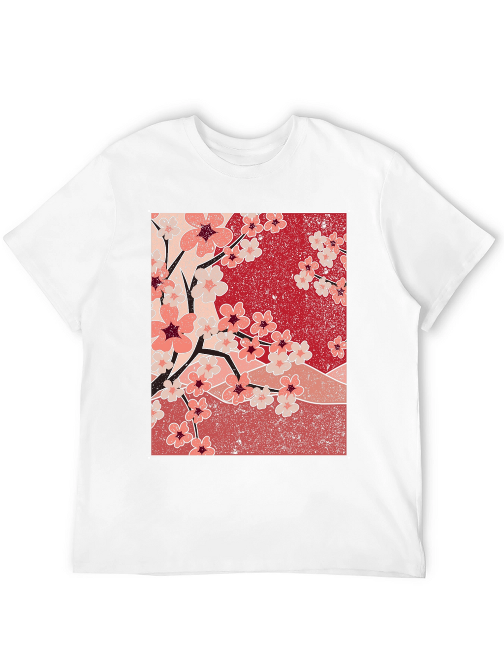 Cherry Blossom Graphic Tee - Black