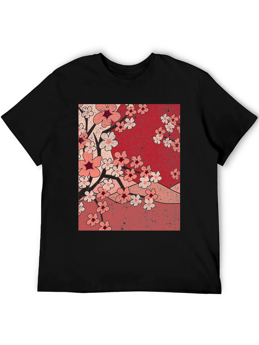 Cherry Blossom Graphic Tee - Black