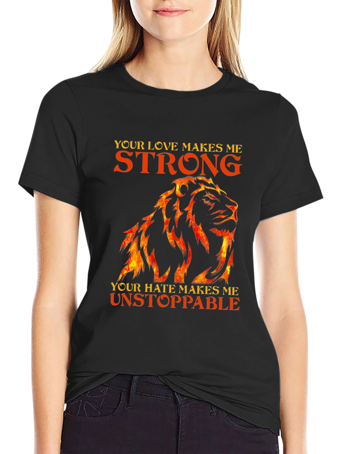 Lion Love Hate Strong Unstoppable T-Shirt