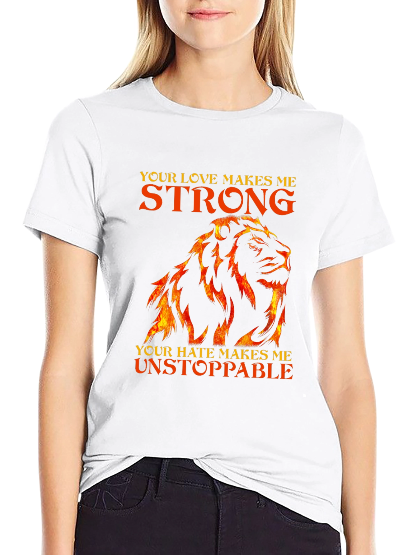 Lion Love Hate Strong Unstoppable T-Shirt