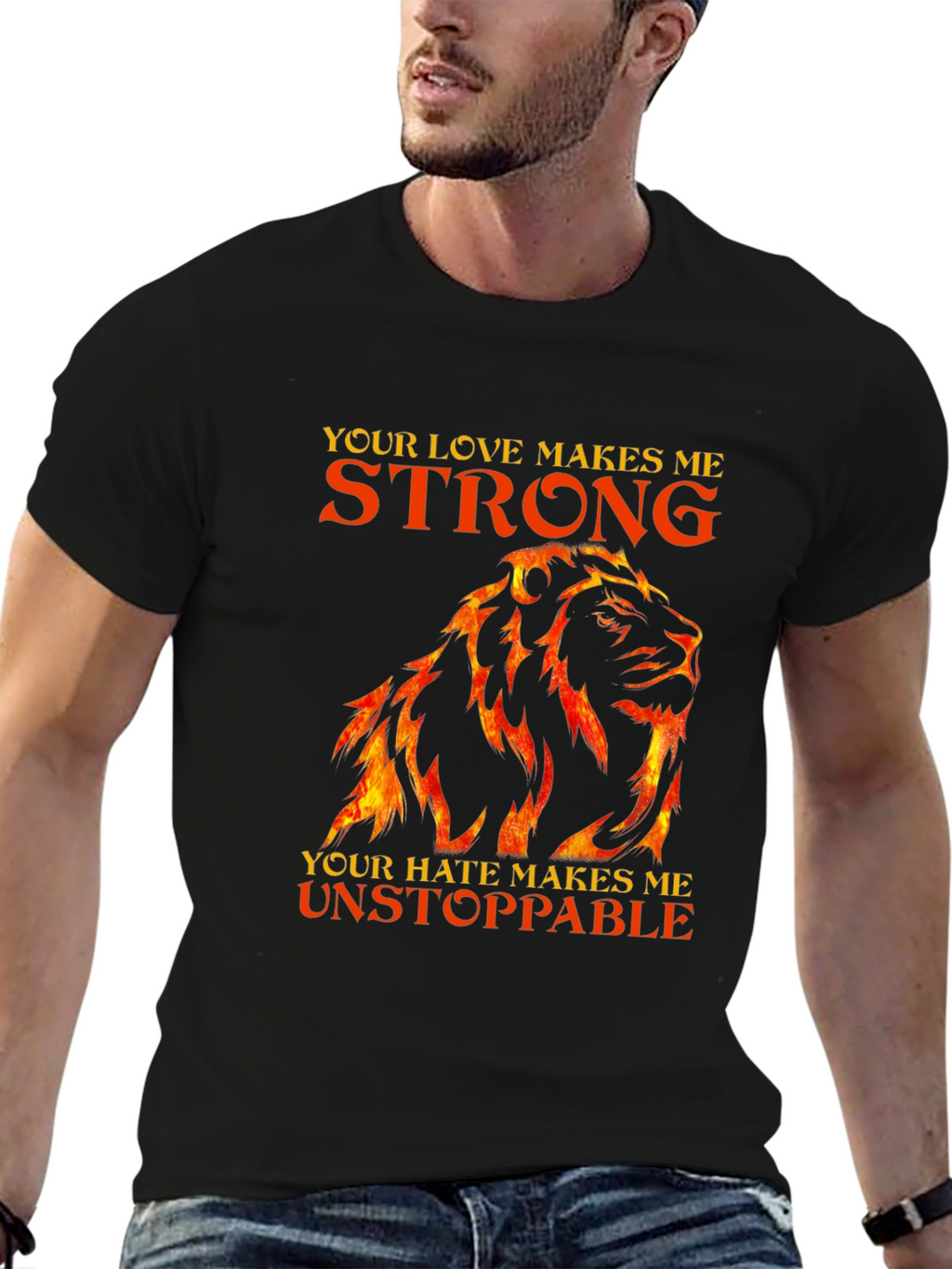 Lion Love Hate Strong Unstoppable T-Shirt