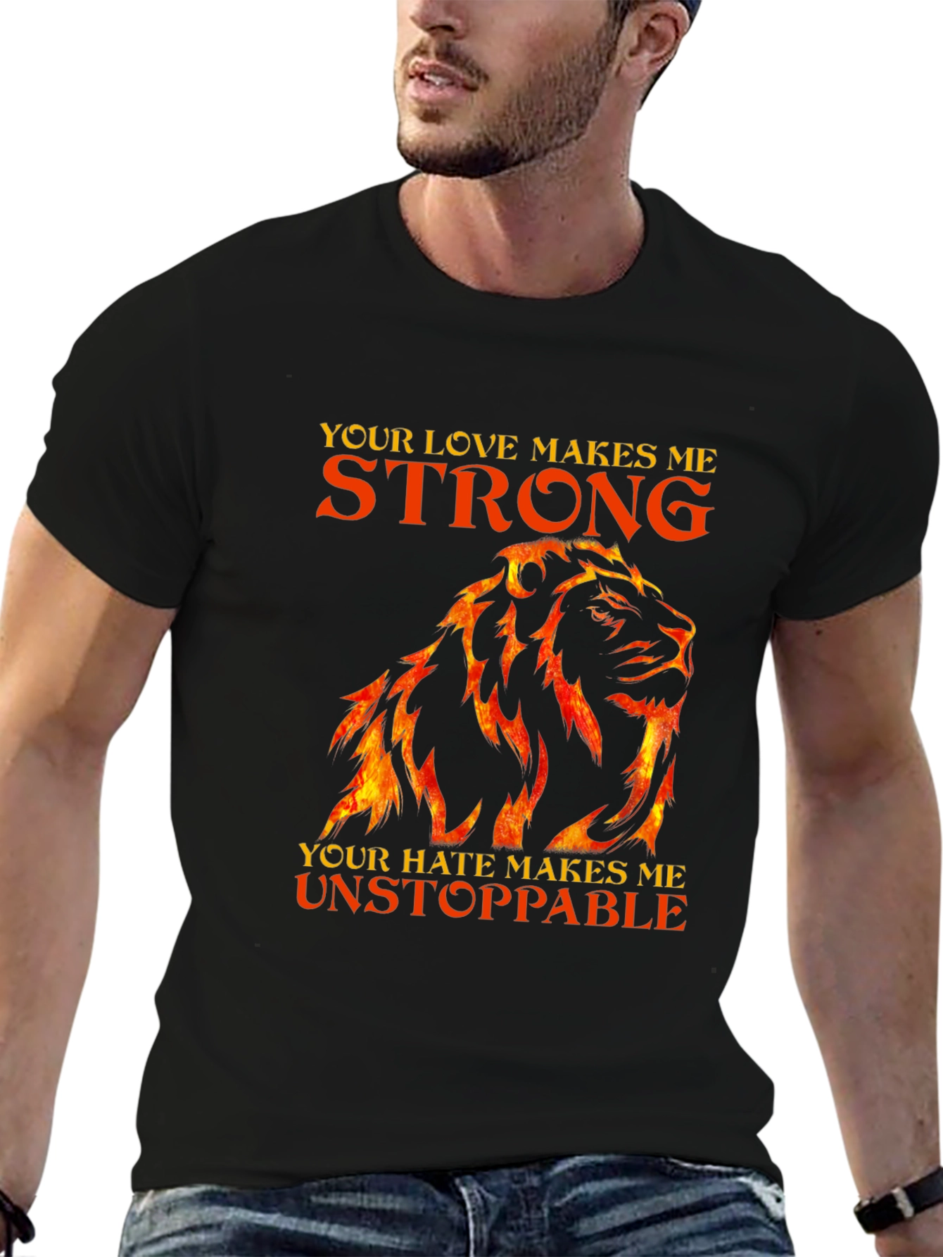 Lion Love Hate Strong Unstoppable T-Shirt