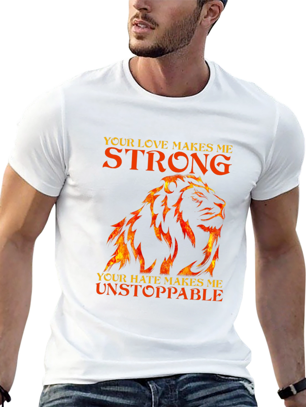 Lion Love Hate Strong Unstoppable T-Shirt