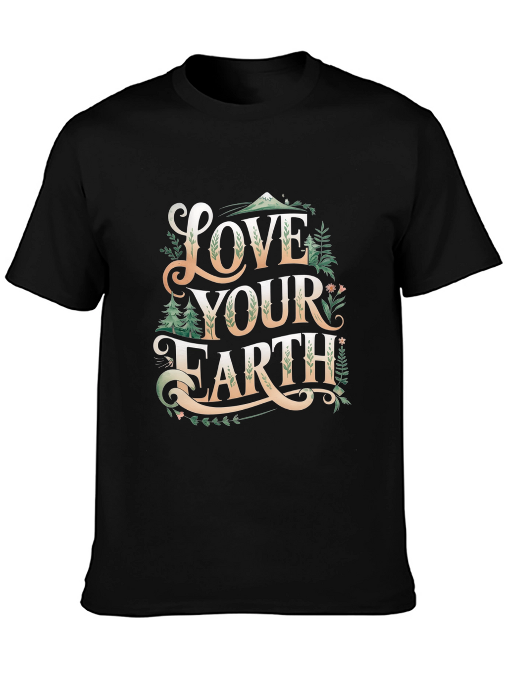 Love Your Earth Graphic T-Shirt - Black