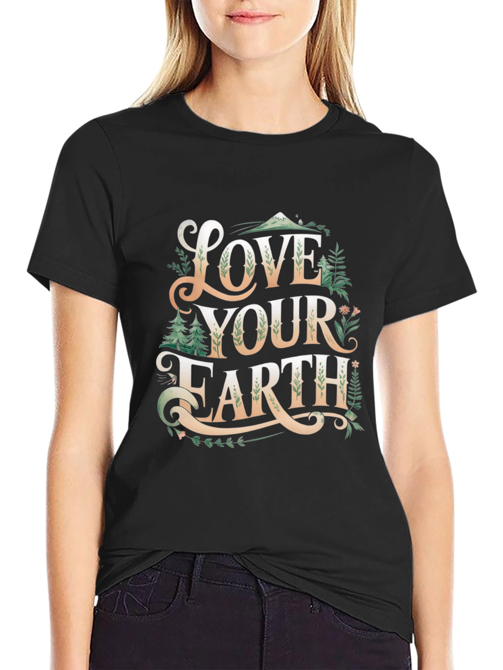 Love Your Earth Graphic T-Shirt - Black