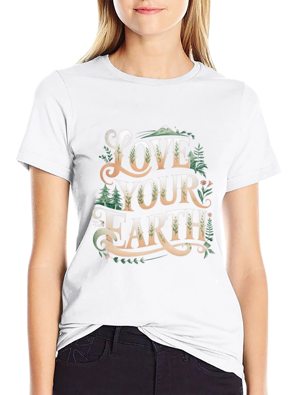 Love Your Earth Graphic T-Shirt - Black