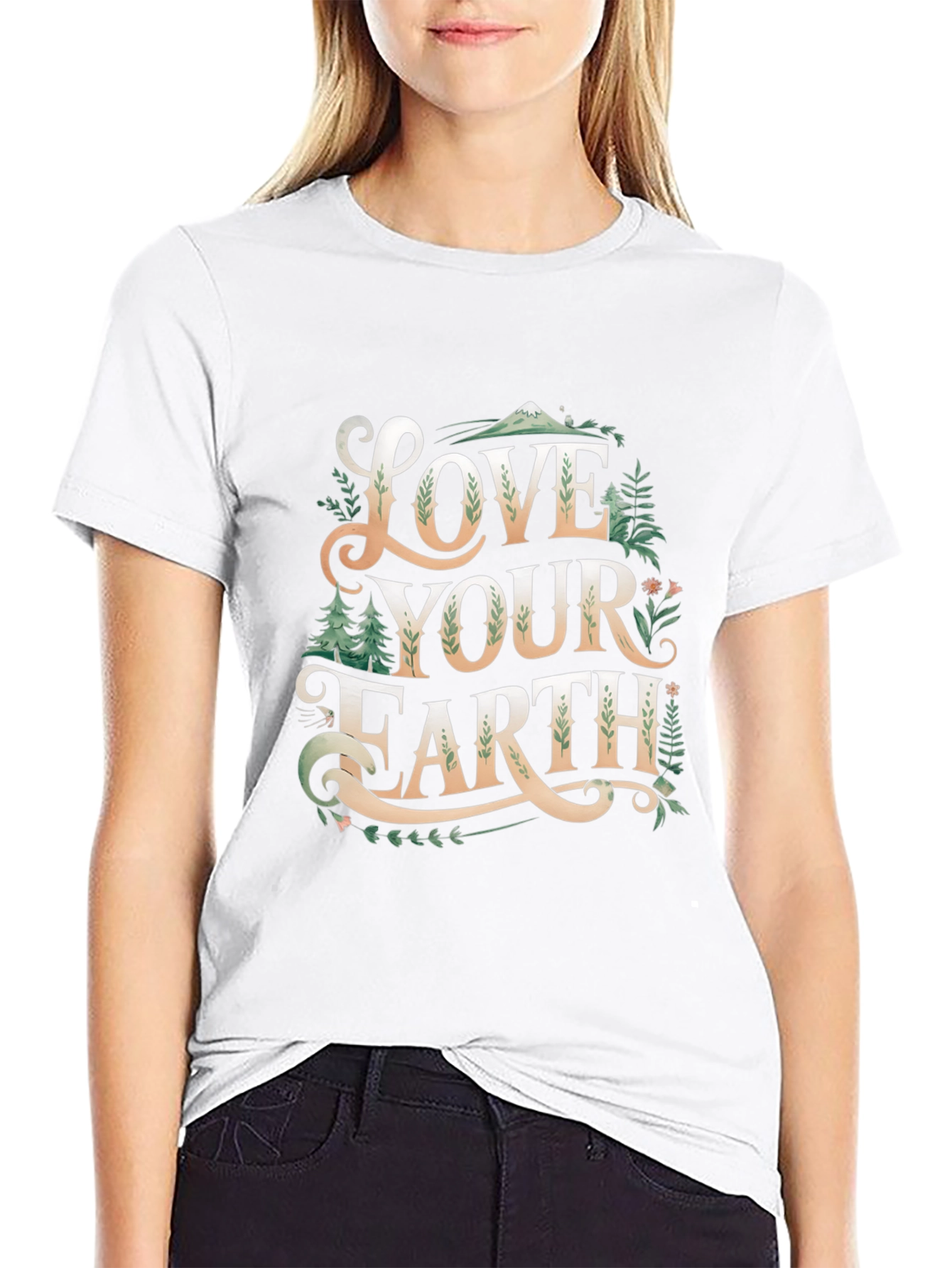 Love Your Earth Graphic T-Shirt - Black