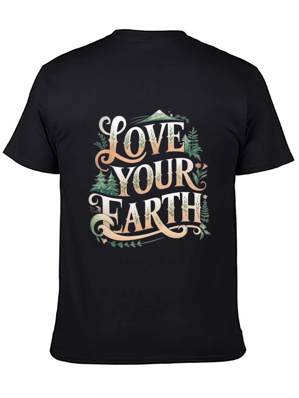 Love Your Earth Graphic T-Shirt - Black