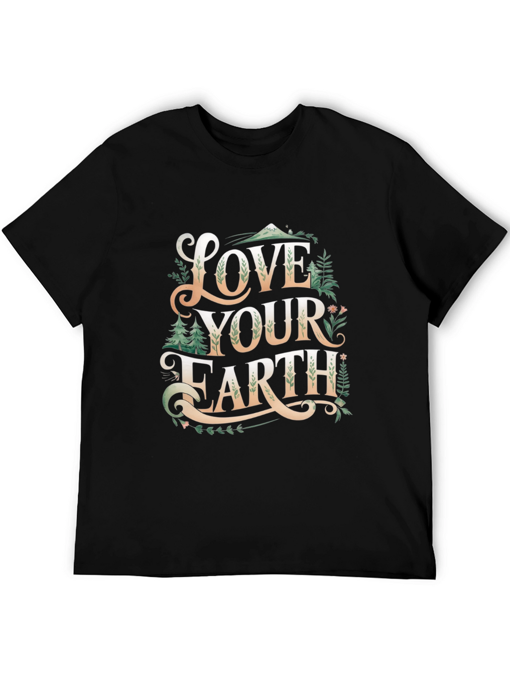 Love Your Earth Graphic T-Shirt - Black