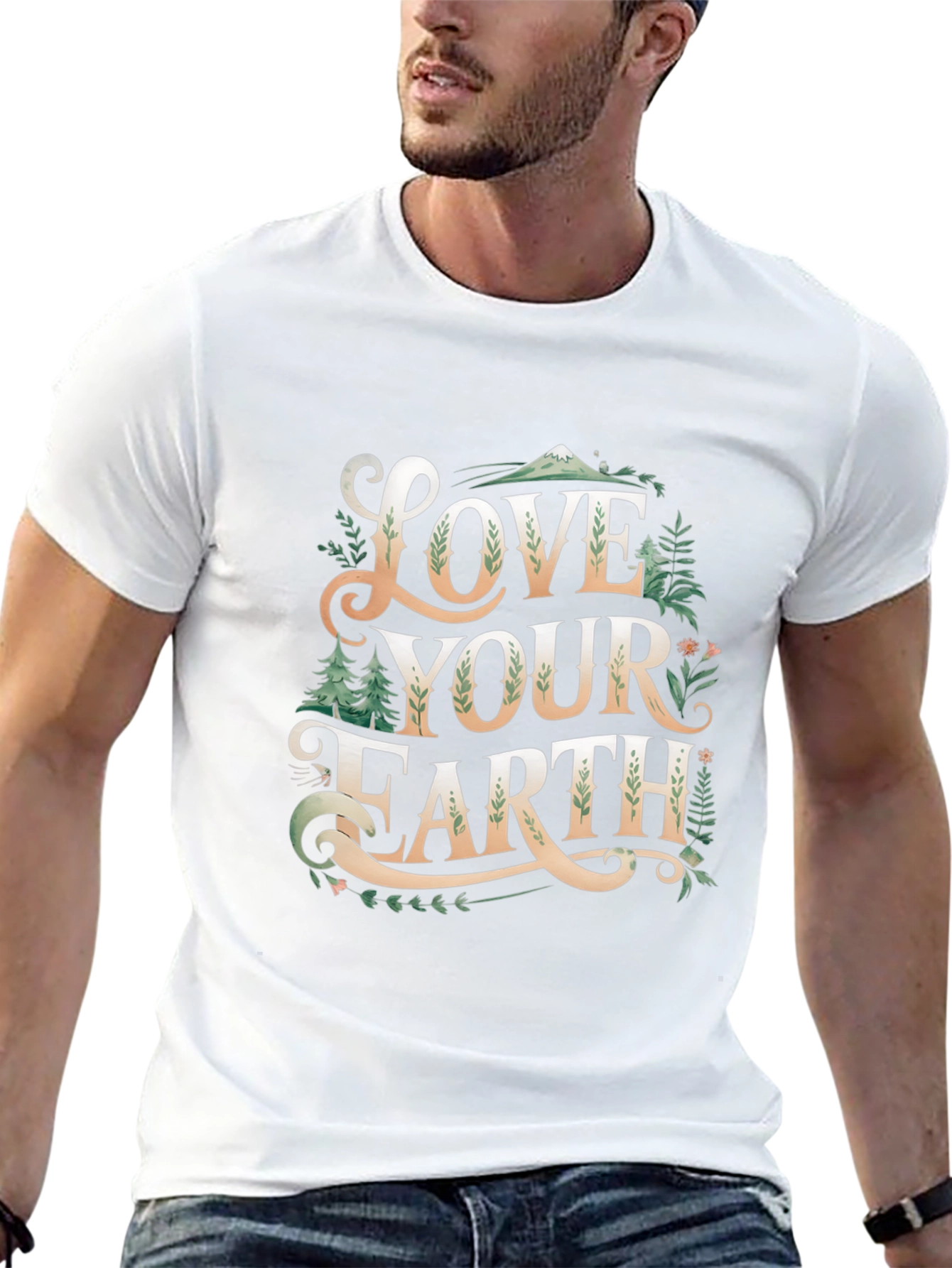 Love Your Earth Graphic T-Shirt - Black