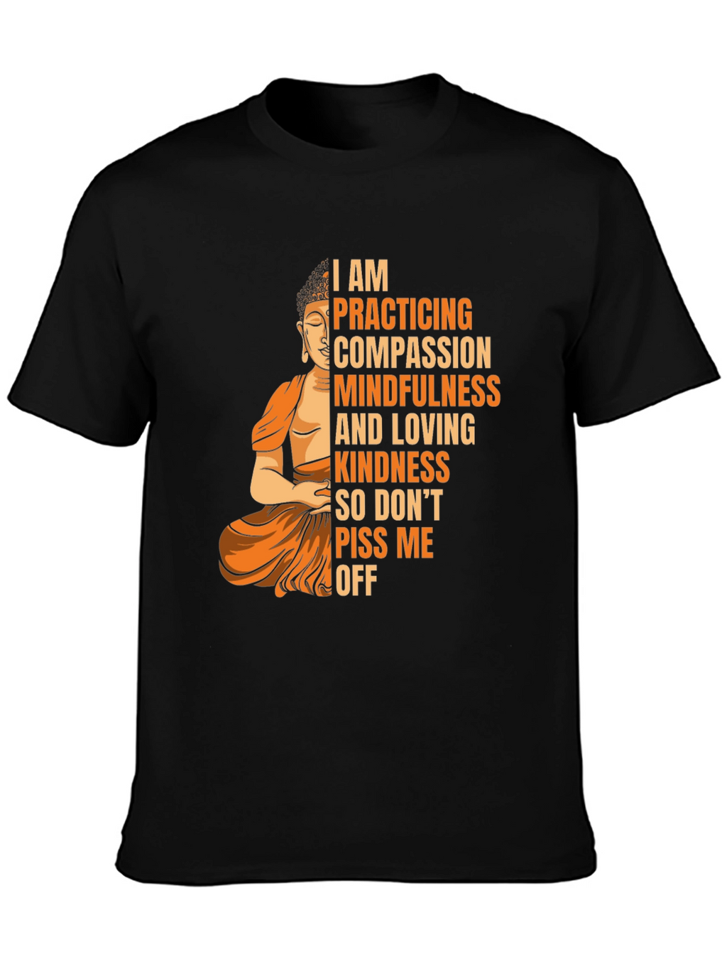 Mindful Buddha Graphic Tee - Compassion & Kindness