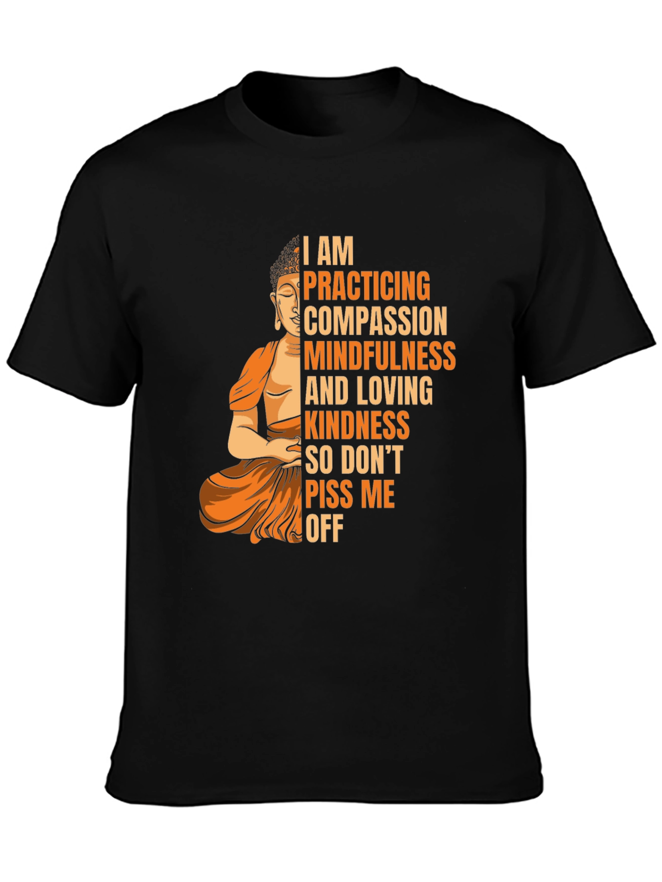 Mindful Buddha Graphic Tee - Compassion & Kindness