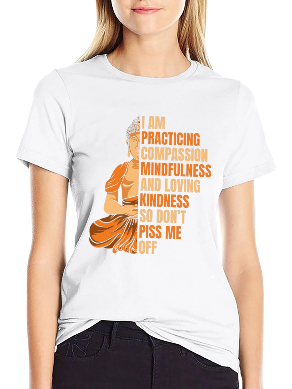 Mindful Buddha Graphic Tee - Compassion & Kindness