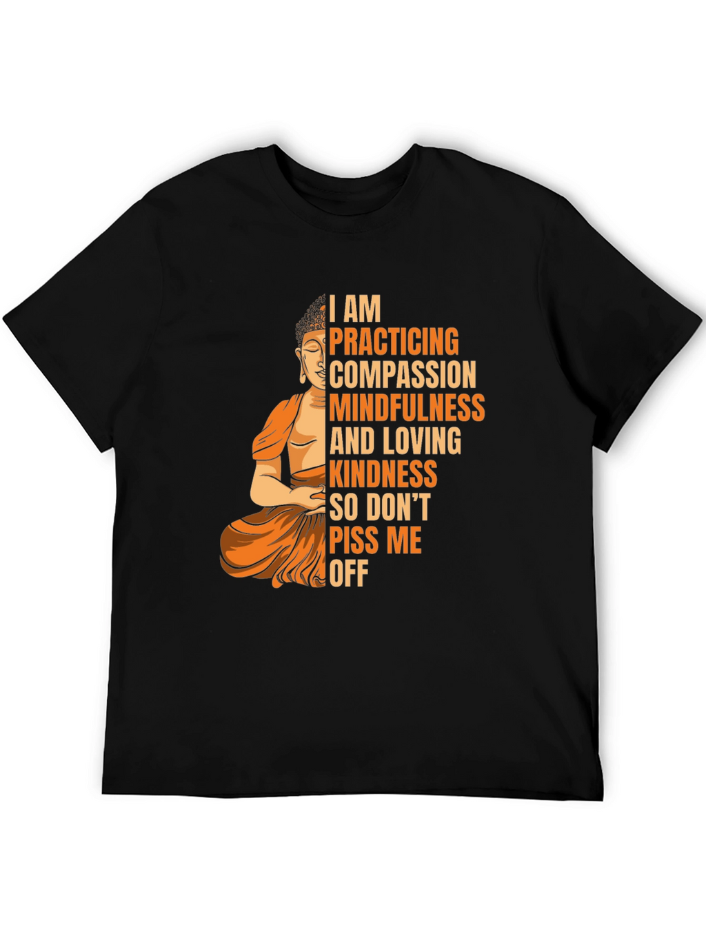 Mindful Buddha Graphic Tee - Compassion & Kindness