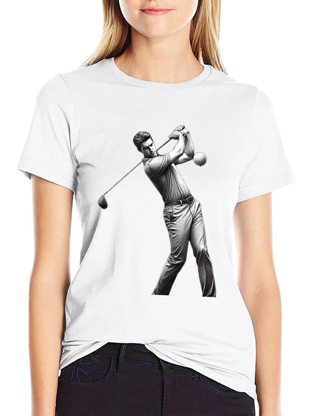 Golf Swing Graphic Tee - Black T-Shirt