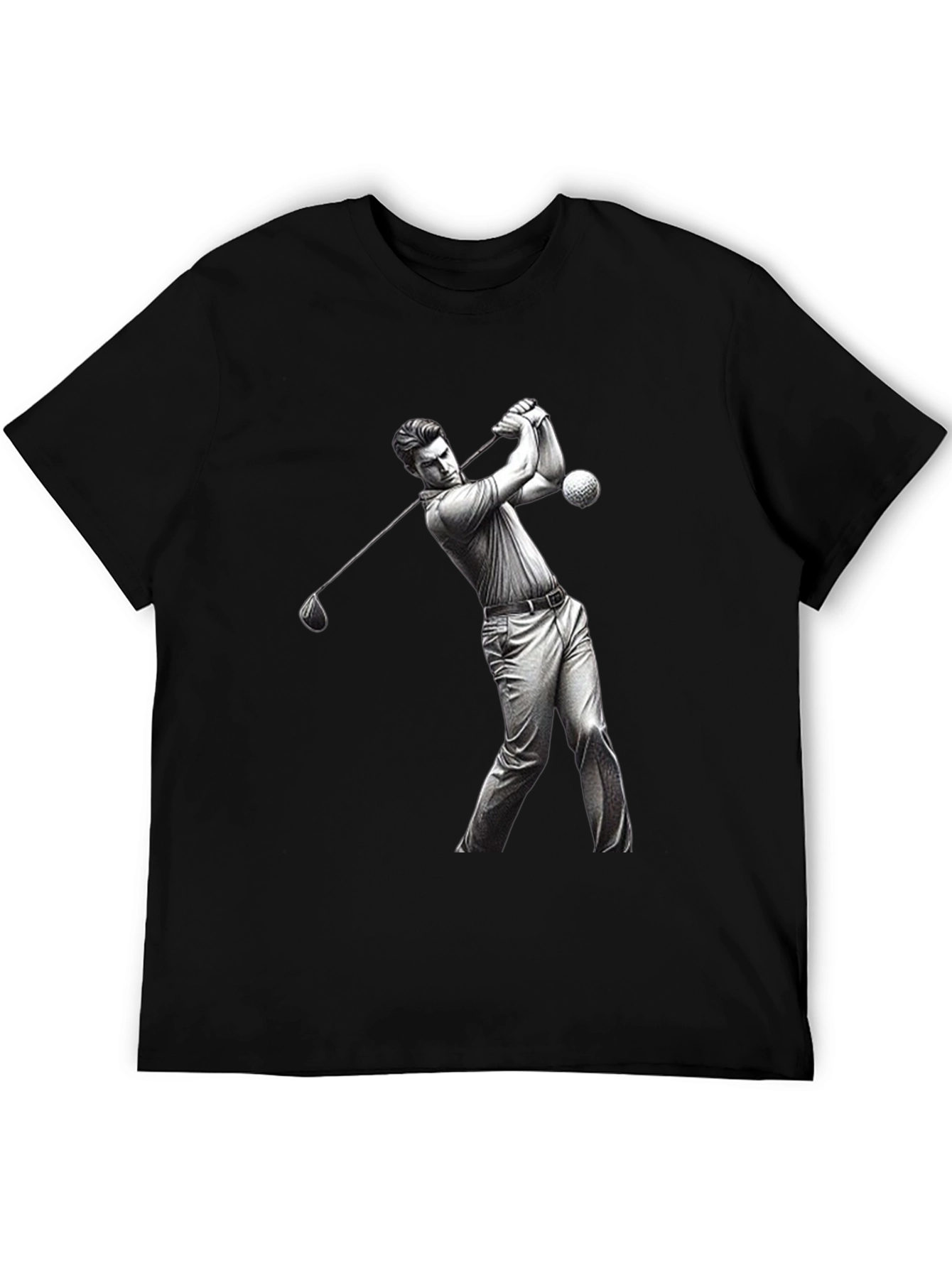 Golf Swing Graphic Tee - Black T-Shirt