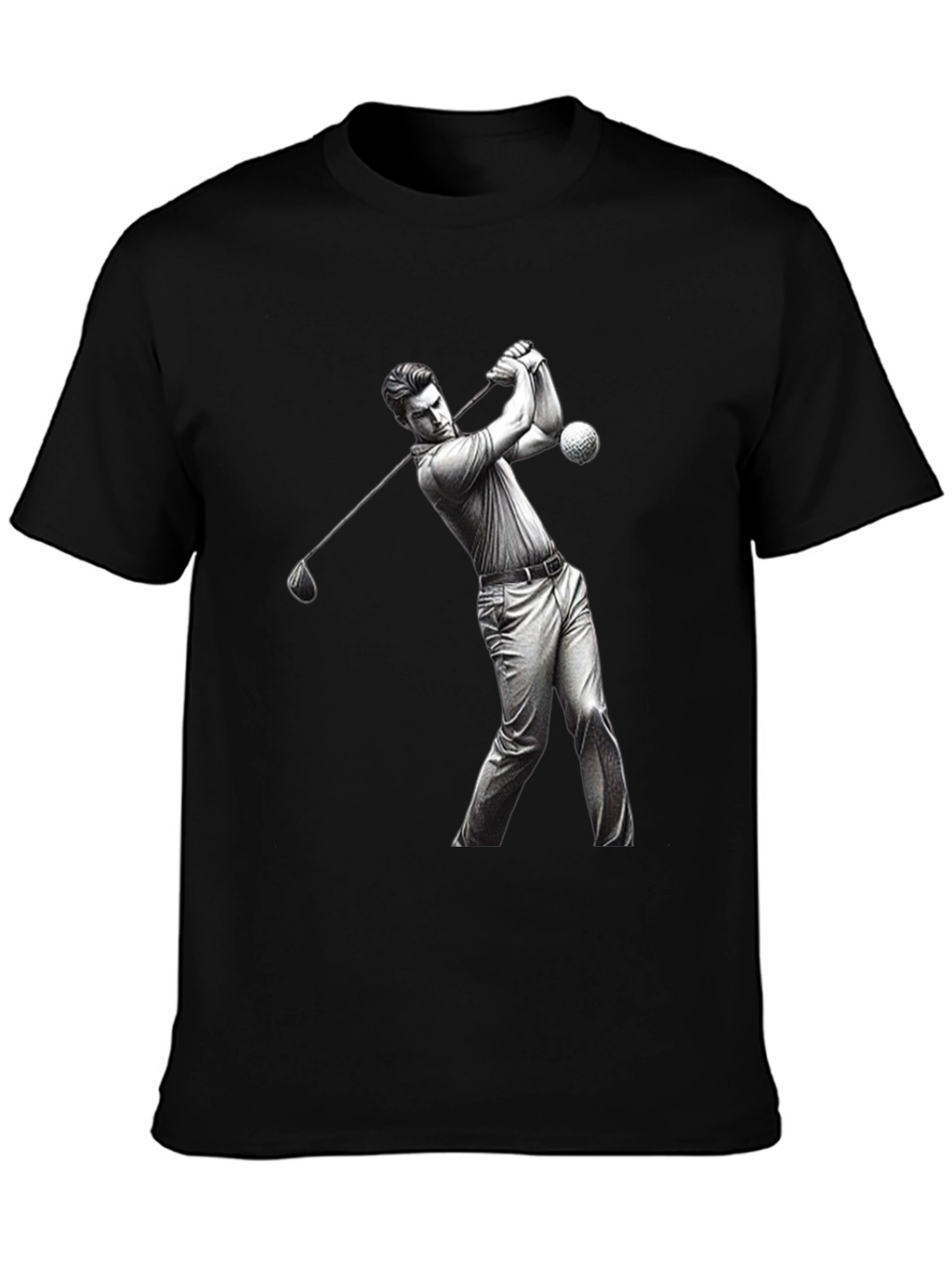 Golf Swing Graphic Tee - Black T-Shirt