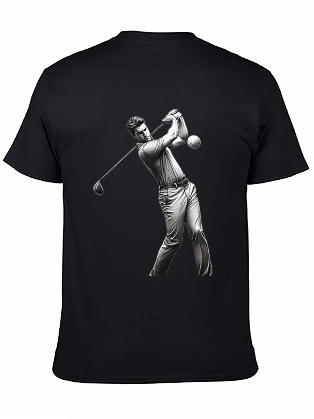 Golf Swing Graphic Tee - Black T-Shirt