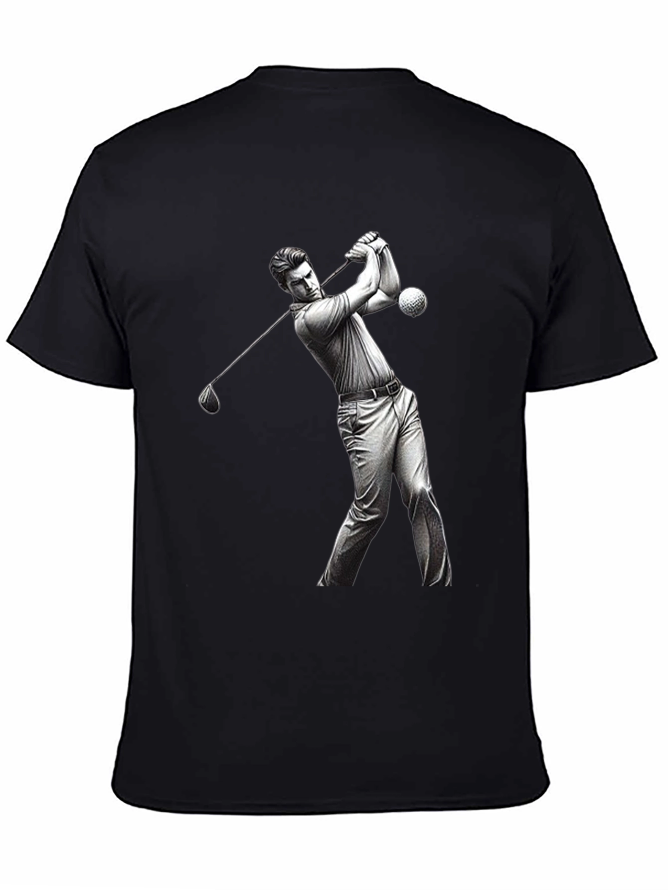 Golf Swing Graphic Tee - Black T-Shirt