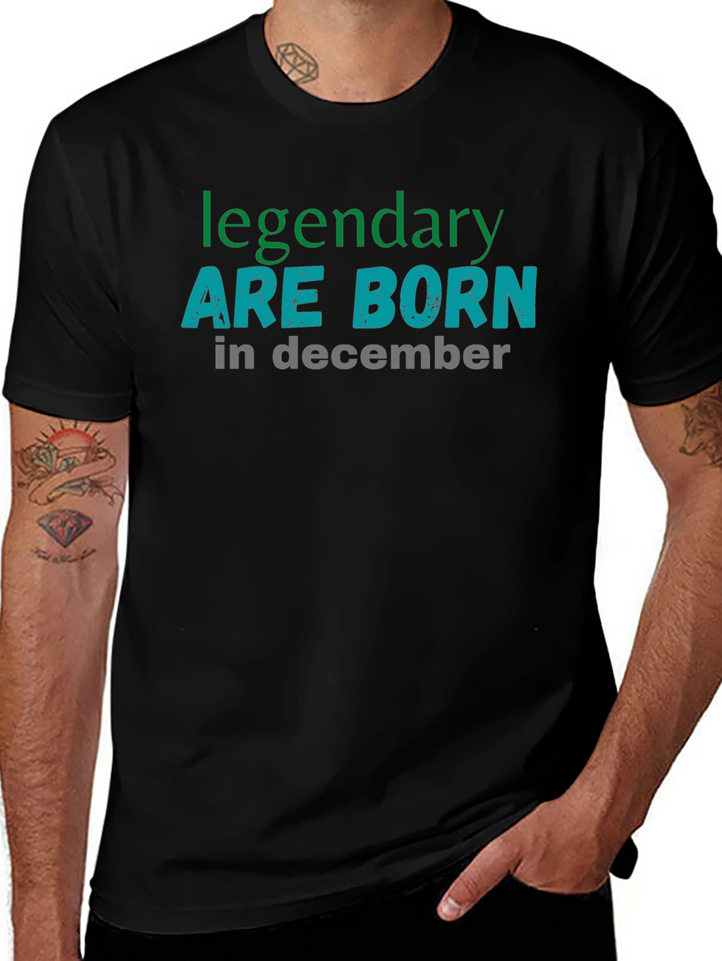 Legendary December Birthday Black T-Shirt
