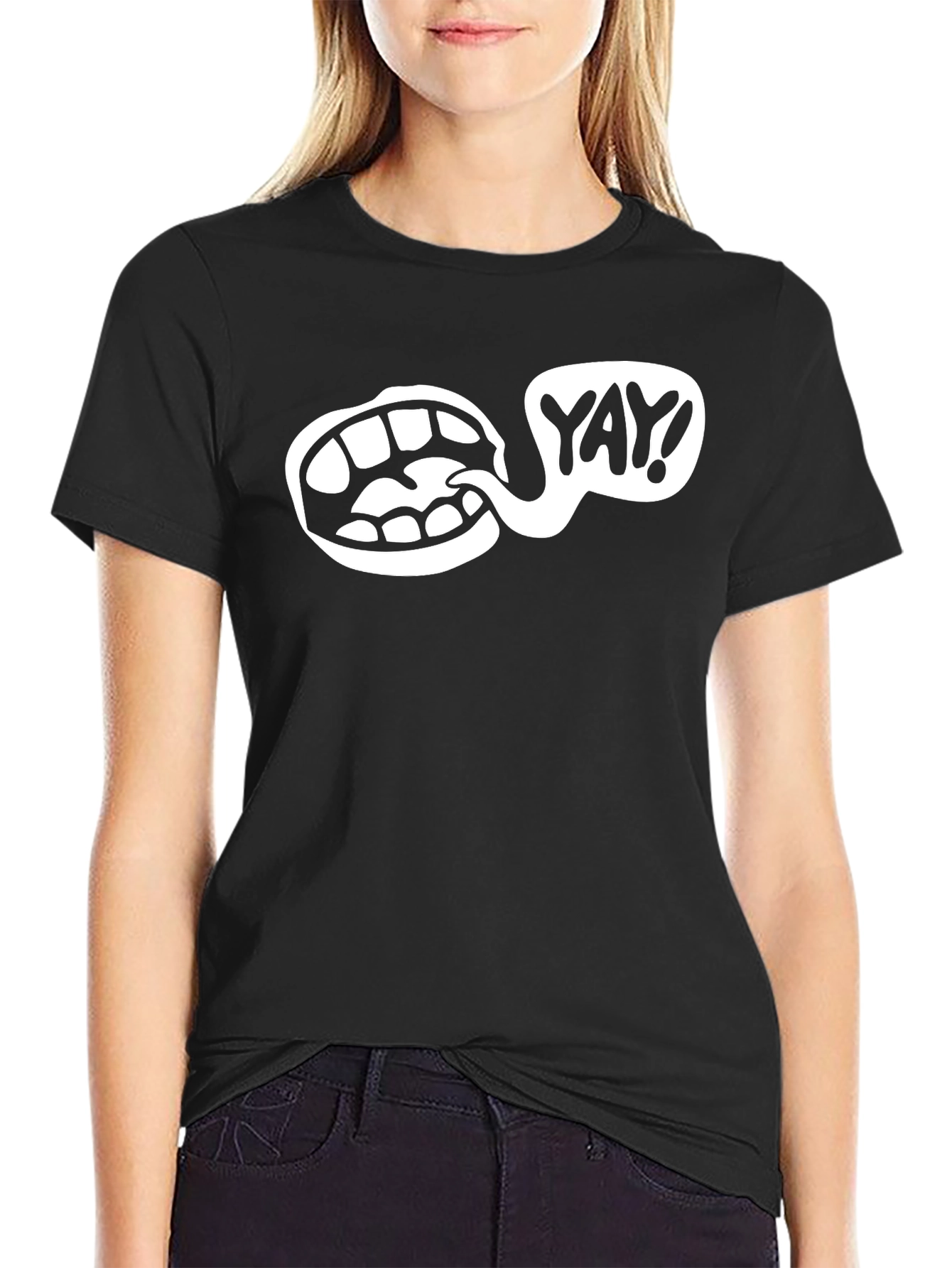 Yay! Graphic T-Shirt - Black Cotton Tee