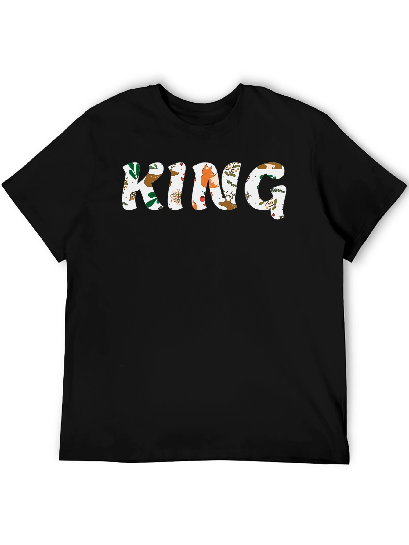 Floral KING Graphic Tee - Black