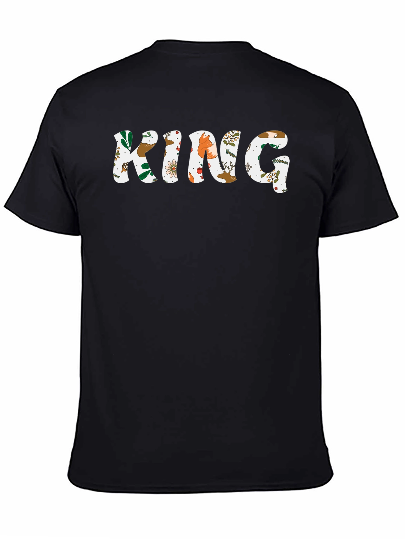 Floral KING Graphic Tee - Black