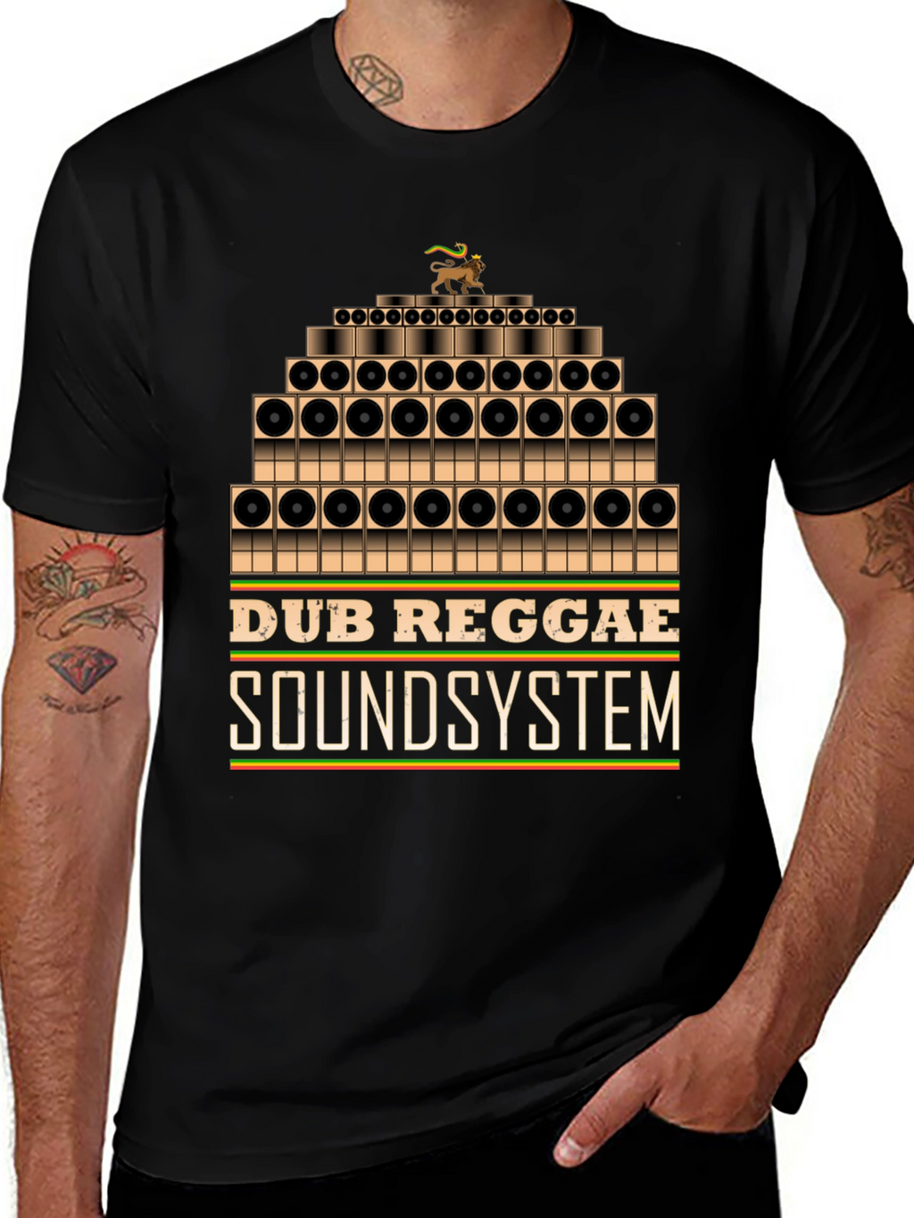 Dub Reggae Soundsystem Graphic Tee - Black