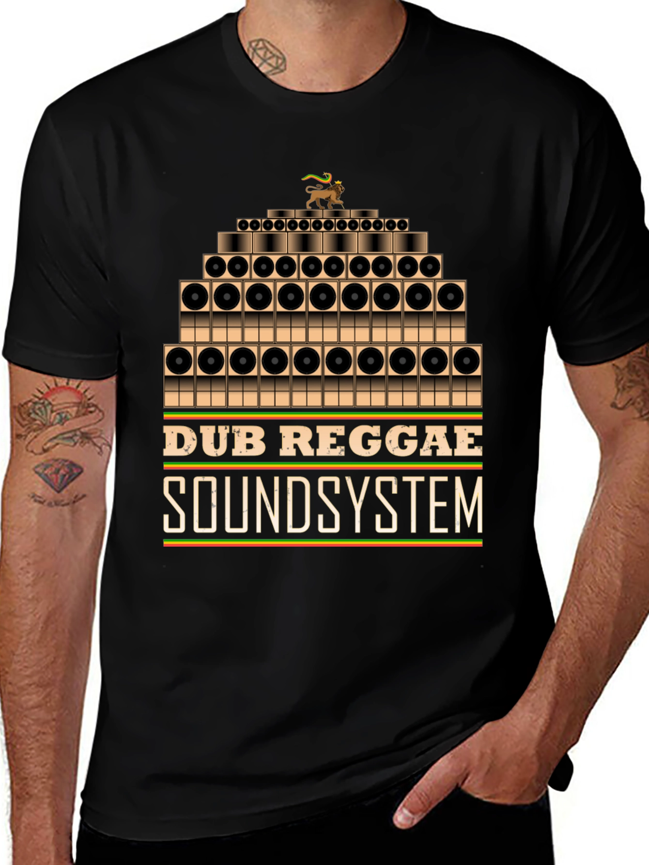 Dub Reggae Soundsystem Graphic Tee - Black