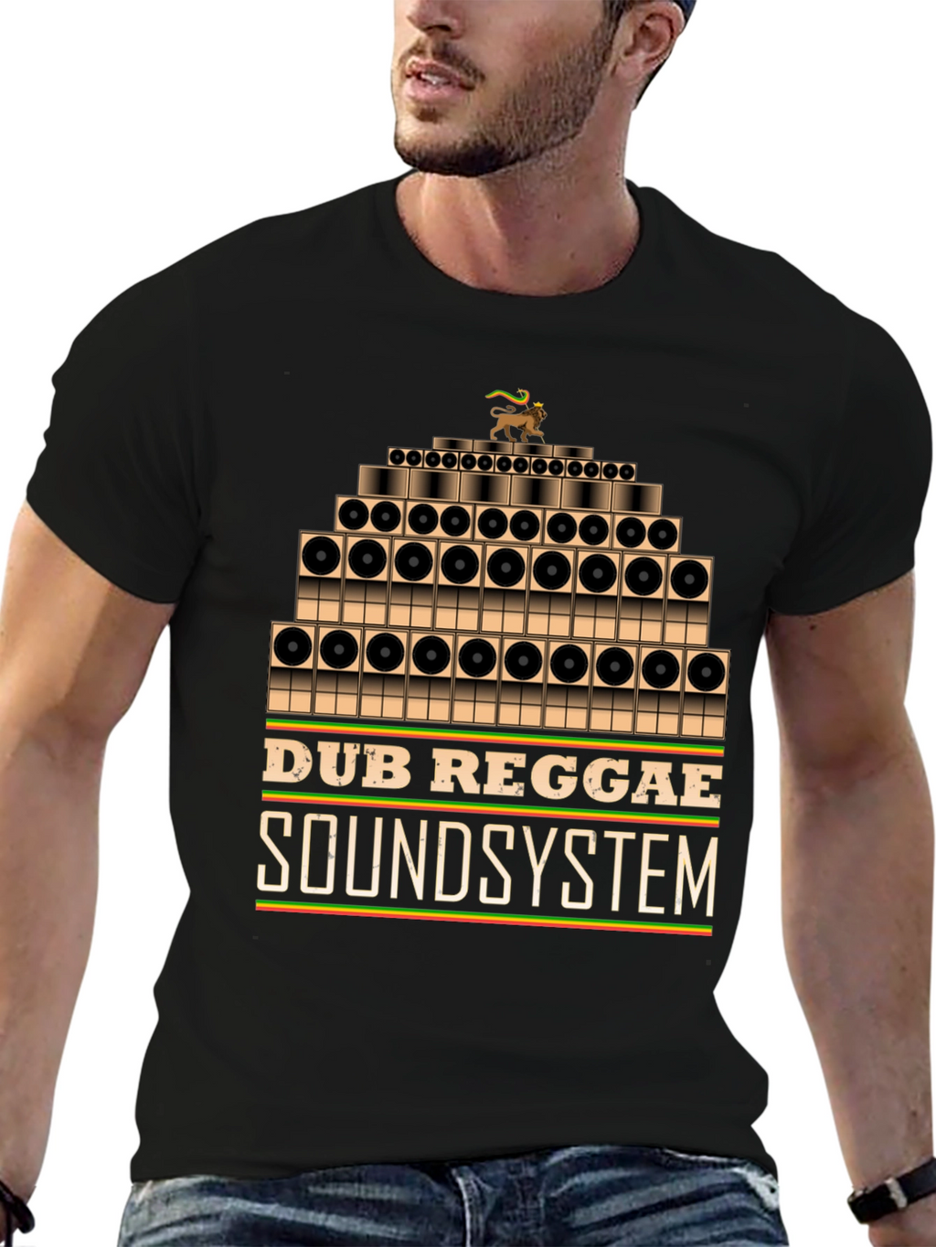 Dub Reggae Soundsystem Graphic Tee - Black